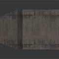 Industrial Gray Concrete Structure With Arched Opening And Interior Metal Components