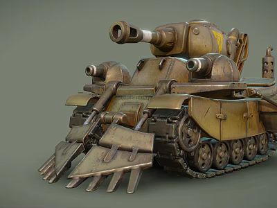 Heavy Duty Hardware Tools Featuring Metal Texture Bucket Tracks And Mechanical Parts 3d model