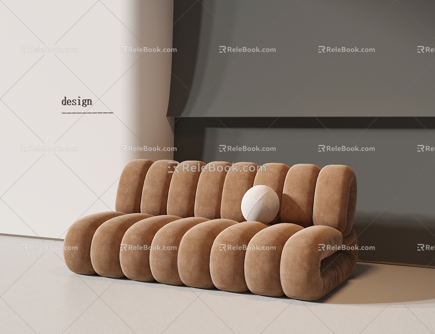 Double sofa sofa 3d model