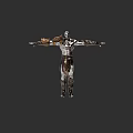 Game Movie Character In Warrior Armor With Arms Outstretched Standing Pose