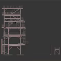 Industrial Building Steel Frame Structure With Multi Level Platforms And Support Columns