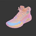 Vibrant High Top Basketball Shoes With Colorful Mesh Upper And Multicolor Design Details