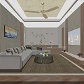 Modern Homestay Guest Room With Twin Beds Wooden Elements And Large Windows