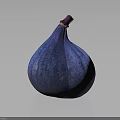 Fresh Ripe Purple Blue Fig as Healthy Organic Fruit on Dark Background