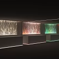 Decorative Lights With Wavy Design And Colorful Illumination For Modern Wall Counter