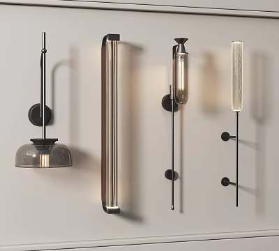 Modern Wall Lamps with Sleek Metal And Glass Designs for Contemporary Interior Decor 3d model