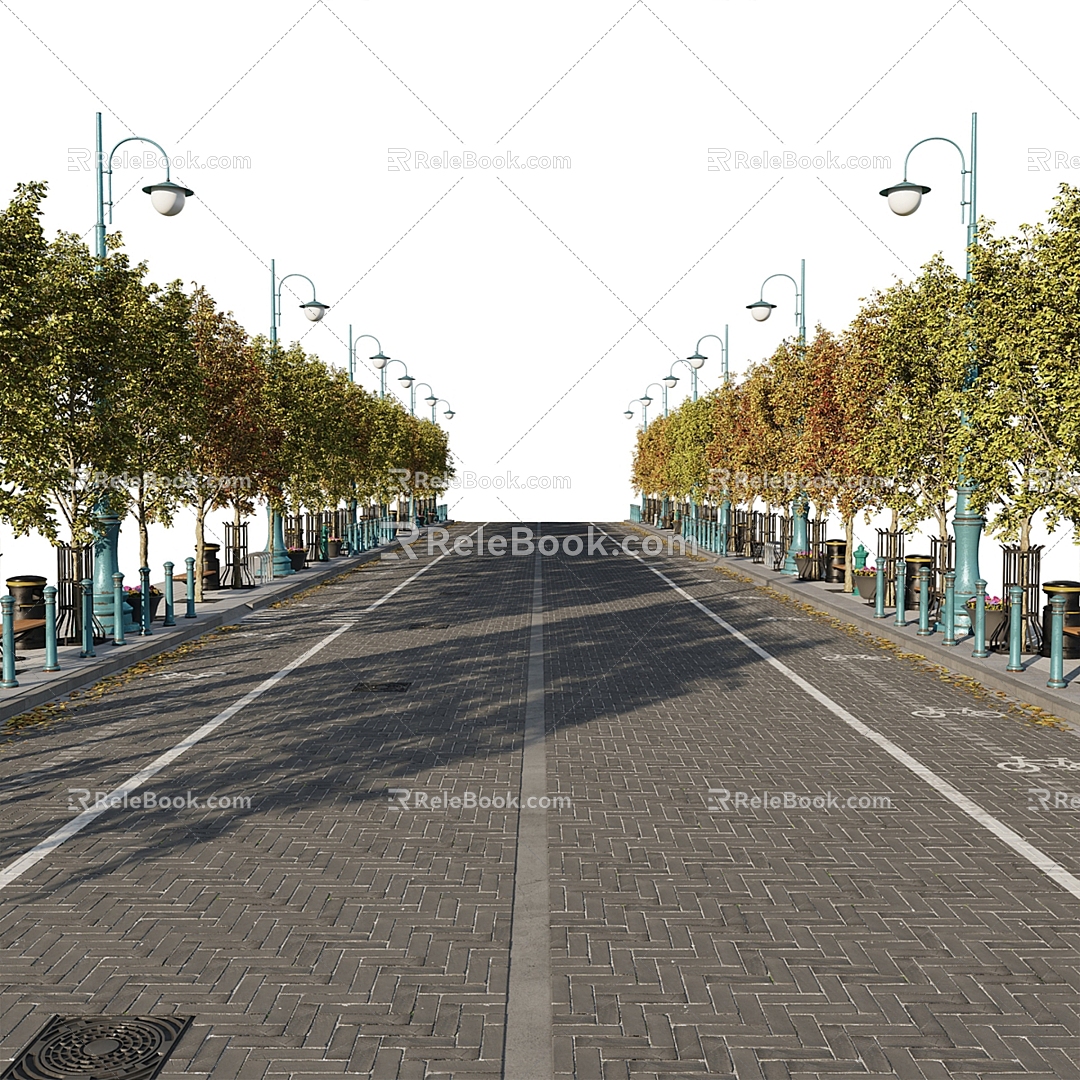 modern highway 3d model