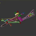Crossbow Mechanical Crossbow Shift Bow and Arrow Shoot Far Equipment Weapons High-tech Crossbow 3d model