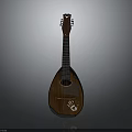 Handcrafted Traditional Wooden Pipa Musical Instrument With Classic Body Design And Strings