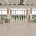 Simple Lobby Hall Library Foyer 3d model