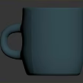 Teal Ceramic Mug With Smooth Handle And White Interior Design For Daily Use