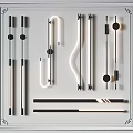 Modern wall lamp wall lamp combination 3d model