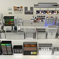 Commercial Kitchen Appliances Collection With Freezers Coffee Machines Display Cases Ovens And Cabinets