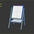 Wooden Frame Colorful Border Computer Drawing Tablet With White Drawing Area And Tray