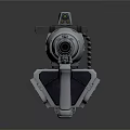Futuristic Tactical Weapon Featuring Long Barrel Metallic Design Advanced Grip And Sleek Structure