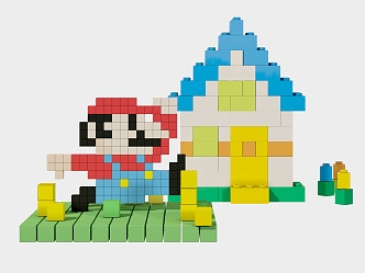 Mario Lego Modern Blocks 3d model