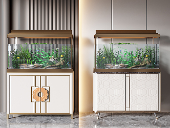 Southeast Asia fish tank fish tank aquarium combination 3d model