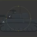 Modern Armored Military Tank With Tracked Chassis Turret Weapon System And Communication Antenna