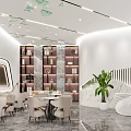 Modern Conference Room Interior With Large Screen Pendant Lamp And Comfortable Chairs