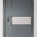 Modern Security Doors With Various Designs Electronic Locks And Metallic Texture 3d model
