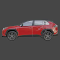 Red SUV With Black Roof And Modern Exterior Design Featuring Black Wheels