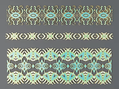 Chinese Color Ethnic Carving Traditional Pattern Algae Well Carved Pattern Carved Pattern Ethnic Pattern 3d model