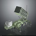 Military Mobile Missile Launch System With Trailer Chassis Tilted Launch Rack And Control Cabin 3d model