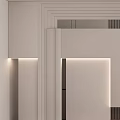 Modern Minimalist Foyer Hallway With Subtle Lighting And Stylish Decor