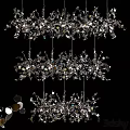 Sparkling Multi Tier Modern Chandelier With Crystal Elements And Decorative Design