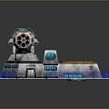 laser tower turret turntable sci-fi tower defense game tower defense sci-fi turret game turret game turret 3d model