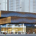 Modern Sales Office Building With Unique Architectural Design And Glass Curtain Wall