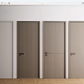 Four Hinged Doors With Wooden And Neutral Finishes In Modern Interior Design