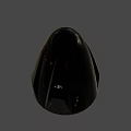 Silver Conical Spacecraft Capsule With Reflective Surface And Yellow Markings 3d model