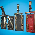 Vintage Electrical Switches With Metal Parts And 1924 15A 250V Labels