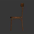 Classic Wooden Chair With Slatted Back And Slender Legs For Home Furniture