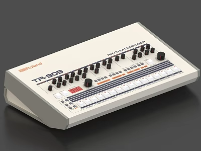 Roland TR-303 Entertainment Electronics Bass Synthesizer with Analog Knobs and Classic Design 3d model