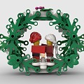 LEGO toy blocks christmas wreath christmas gift christmas christmas decoration 3d model