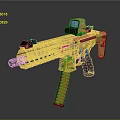 Tan Tactical Rifle with Optic Sight Adjustable Stock and Grip Modern Design