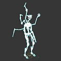 Industrial Robotic Equipment With Multi Jointed Arms And Blue Light Sensors