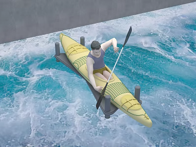 Modern Kayak Single Kayak 3d model Modern Kayak Single Kayak 3d model