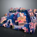 Scenic Urban Landscape With Historic Buildings Red Rooftops And Central Square