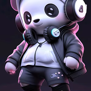 Panda Art Device Cyberpunk Art Device Robot Interactive Device Net Celebrator Interactive Device 3d model