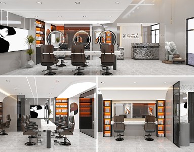 Modern Barber Shop 3d model