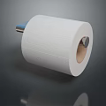 Soft Toilet Paper Roll On Metal Holder For Bathroom Household Use