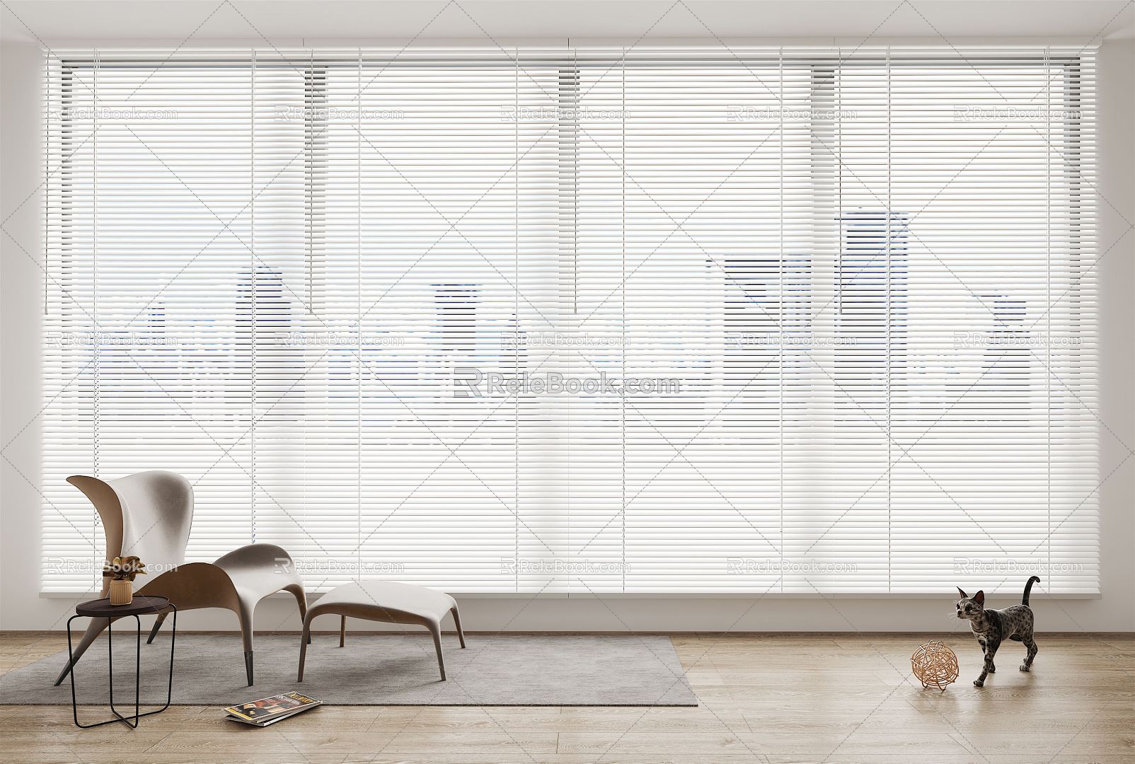 Modern venetian blinds blinds 3d model