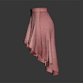 High Waist Red Polka Dot Asymmetrical Hem Fashion Skirt For Women