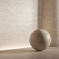 Light Beige Textured Wall And Sphere Decor In Minimal Space 3d model