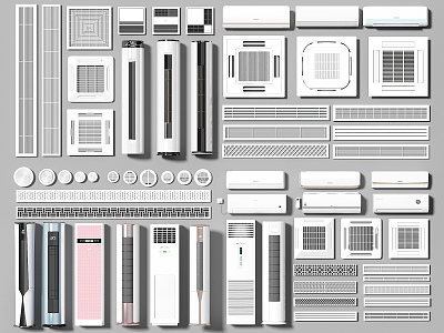 Modern air outlet air conditioner air conditioner outlet vertical air conditioner hanging air conditioner air conditioner cabinet outlet exhaust port 3d model