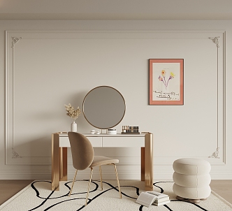 Light Luxury Dressing Table 3d model