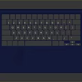 Sleek Blue Laptop Electronic Device With Modern Design Black Keyboard And Screen